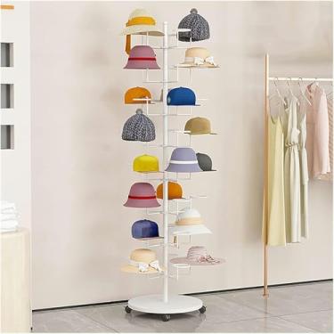 Imagem de Suporte de chapéu de grande capacidade para cowboy e bonés de beisebol, organizador de rodinhas resistente, suporte de exibição de peruca para soluções de varejo e armazenamento doméstico