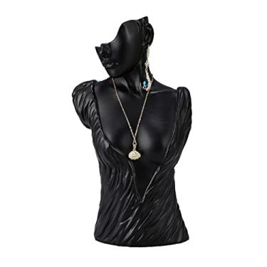 Imagem de Porta-joias, suporte de joias, manequim de moda, suporte de exibição de joias de resina, organizador de manequim para brincos, gargantilhas penduradas, pingentes, exibição de joias (cor: P display