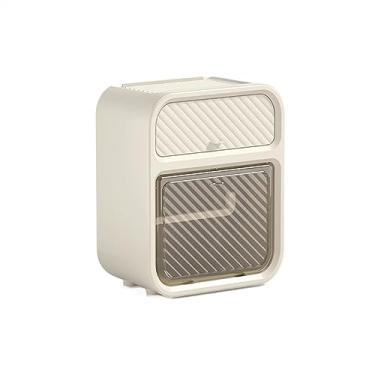 Imagem de Caixa de toalhas Caixa de armazenamento papel higiênico com gaveta, suporte montado na parede, adesivo para rolo banheiro Organizador para Home