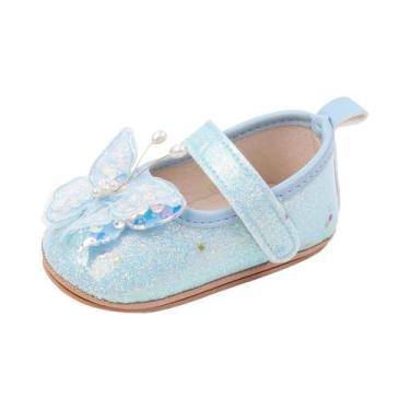 Imagem de Sapatinhos De Bebê Menina Com Glitter E Borboleta 3D Brilhante, Antide