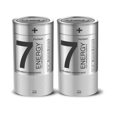 Imagem de Kit Pre Treino Protech Força Energy Abacaxi 300g Suplemento Pré Workout Performance Energia-Unissex