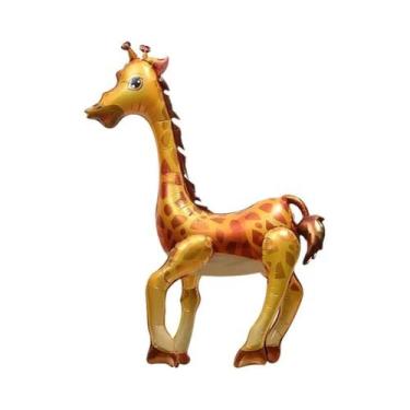 Imagem de Balões De Animais 4D Em Pé: Leão, Alpaca, Girafa, Panda, Leopardo, Vac