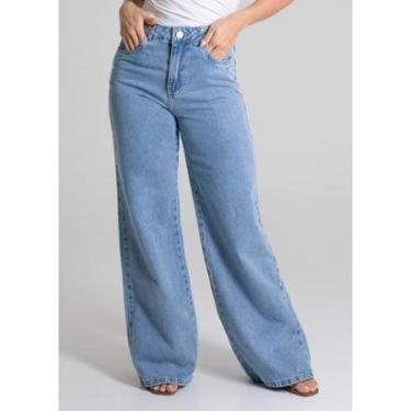 Imagem de CALÇA JEANS WIDE LEG FEMININA SAWARY REF:279982-Feminino