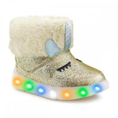 Imagem de Bota Infantil Novopé Led Unicórnio Lã Pelinho Feminina-Feminino
