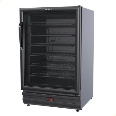 Imagem de Adega Venax 175L Preto Fosco 7845 para 48 Garrafas com Porta Vidro Duplo 110V