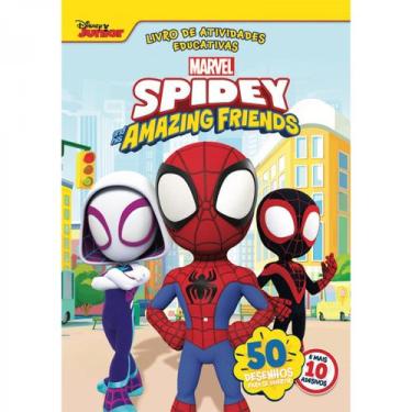 Imagem de Livro infantil 50 páginas p colorir marvel spidey e amigos - RIDEEL