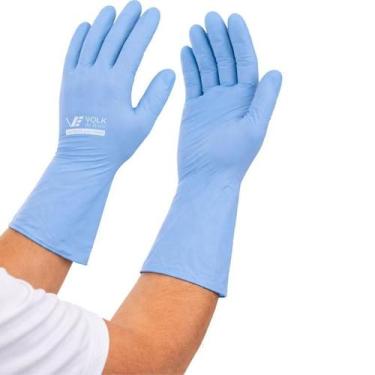 Imagem de Luva Nitrílica Azul Sensi Soft Sem Pó 100 UN Volk CA 35633 Tamanho:PCo
