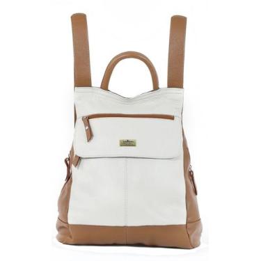 Imagem de Mochila Feminina luxo Viagem Anti Furto Notebook em Couro Legitimo - B