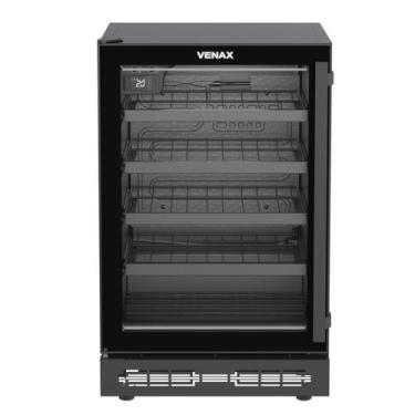 Imagem de Champanheira de Embutir Venax 24 Garrafas Preto Porta Invertida, 110V