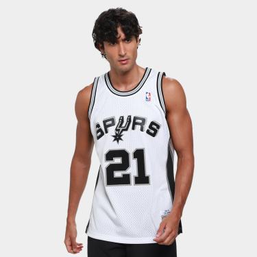 Imagem de Regata NBA San Antonio Spurs Tim Duncan Mitchell & Ness Masculina-Masculino