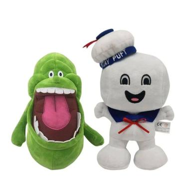 Imagem de Pelucia Caça Fantasma Ghostbusters Geleca Slimer Homem Marshmallow