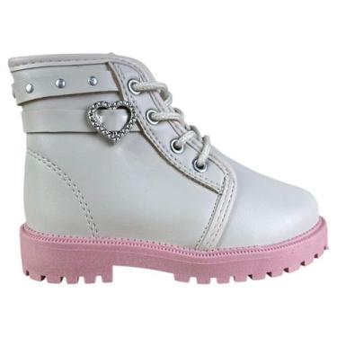 Imagem de Bota Coturno Molekinha Bebê Menina Original Tratorada Napa Coração Bri