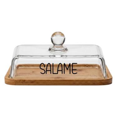 Imagem de Porta Alimentos com Tampa de Vidro (19 cm) Salame - Hauskraft, Salame