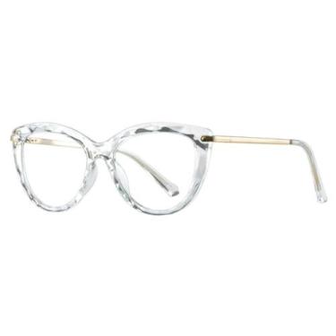 Imagem de Armação De Óculos Para Grau Feminino Transparente Cristal Lapidado  -
