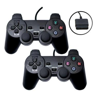 Imagem de Kit Com Dois Controles Joystick Playstation 2 Analógico Ps2