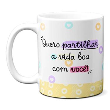 Imagem de Caneca Flork Namorados Quero Partilhar A Vida Boa Com Você (Branca)