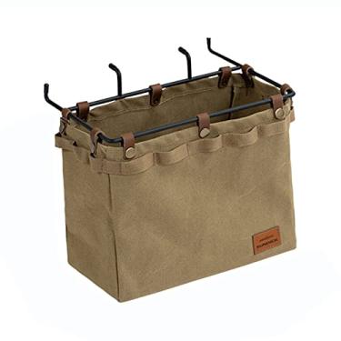Imagem de Qudai Saco pendurado lateral para mesa de piquenique caixa de armazenamento pendurado ao lado organizador de utensílios de mesa saco de armazenamento de roupas acampamento uso no quintal
