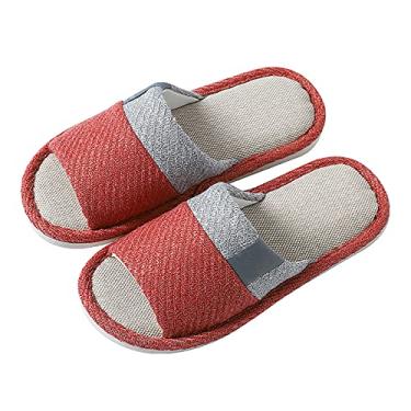 Imagem de Pantufas femininas de dedo aberto, chinelos de casa, espuma viscoelástica, chinelos femininos para conforto interno/externo com absorção de umidade, chinelos casuais para casa