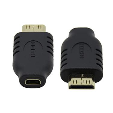 Imagem de CY Micro HDMI Tipo D Tomada fêmea para Mini HDMI 1.4 Macho Conversor Adaptador Tipo C