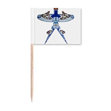 Imagem de Pipa de cultura chinesa com padrão tradicional de palito, bandeiras marcadoras para decoração de festa