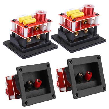 Imagem de Filtros de áudio Crossover, 2 peças HiFi 400 W ajustável distribuidor divisor de frequência/graves, alto-falantes bidirecionais, para 3 estantes de 20 cm