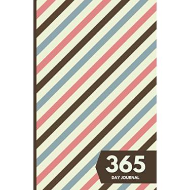 Imagem de 365 Day Journal: Unlined and Undated Daily Diary - 5.5in x 8.5in | VIntage Diagonal Stripes Cover: A whole year of daily journal ideal gift for friends and family