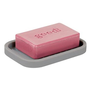 Imagem de Saboneteira de silicone iDesign, coleção Lineo, 12,7 x 9 x 12,7 cm, cinza