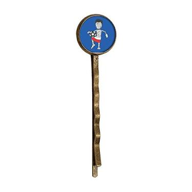 Imagem de Joelheira polonesa para múmia futebol retrô de metal para cabelo Bobby Pin Headwear