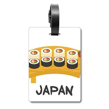 Imagem de Conjunto de sushi japonês tradicional para bagagem, cartão de bagagem, etiqueta