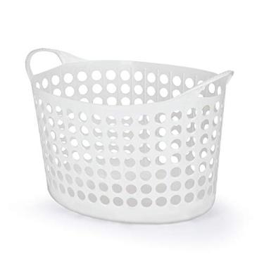 Imagem de Cesto De Roupas Oval, Flexível, 32 L, Branco, Arthi