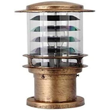 Imagem de Lâmpada De Coluna De Luz De Pátio À Prova D'água IP55 Externa Antiguidade Industrial Externa Lanterna De Coluna E27 Externa Piso De Alumínio Fundido Sob Pressão Poste De Luz De Jardim Comunitário