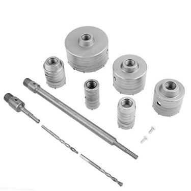 Imagem de OKJHFD Conjunto De 10 TCT Core Drill Set SDS Plus Extended Shank Tungsten Alvenaria Faca Para Furo Para Concreto Cimento Parede De Tijolos Abertura De Parede