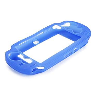 Imagem de OSTENT Capa protetora de silicone macia para Sony PS Vita PSV cor azul