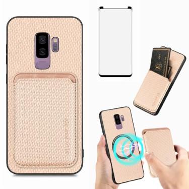 Imagem de Asuwish Capa de telefone para Samsung Galaxy S9 Plus capa carteira com protetor de tela de vidro temperado fina e suporte de cartão de crédito acessórios para celular S9+ 9S 9+ S 9 9plus S9plus