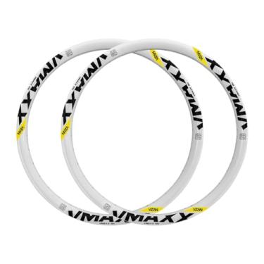 Imagem de Kit 2 Pares de Aros 26 MTB Para Disco Vzan Vmaxx LT 36 Furos,Branco Preto