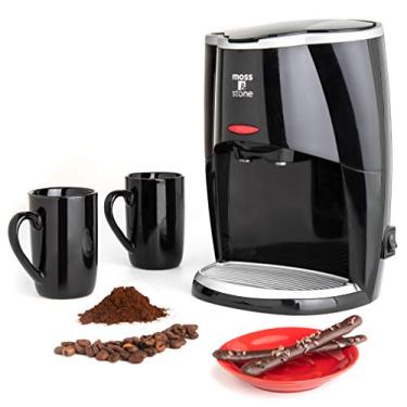 Imagem de Moss & Stone Mini cafeteira de gotejamento com caneca (canecas de 142 ml), cafeteira pequena com 2 xícaras de café, mini cafeteira (2 gotejamentos e 2 canecas)