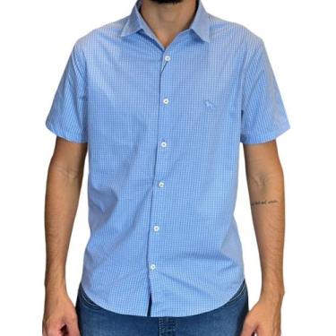 Imagem de Camisa Casual Masc Mc Micro Xadrez Azul Acostamento 120701079