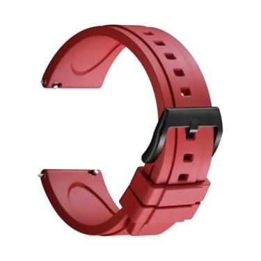 Imagem de REZERO Pulseiras de borracha de borracha, de liberação rápida, pulseiras de relógio esportivo de substituição 19 20 21 22 23 24 mm para homens, mulheres, adolescentes e presentes