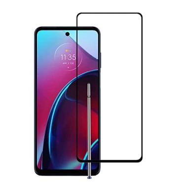 Imagem de UPONEW [Pacote com 2] Capa protetora de tela de vidro temperado para Motorola Moto G Stylus 2022 preta