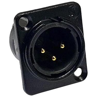 Imagem de Plug Conector Santo Angelo XLR Macho Painel P3MOP0