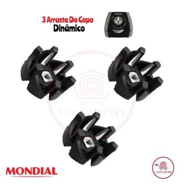 Imagem de Kit 3 Arrastes do Copo para Liquidificador Dinâmico L34 - Mondial