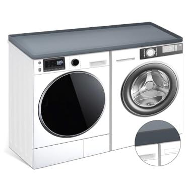 Imagem de Capas de lavadora e secadora de 130 cm x 66 cm para a parte superior, protetor de silicone antiderrapante para máquina de lavar e secadora, à prova d'água para lavadora e secadora de roupas, bancada