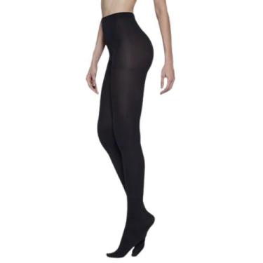 Imagem de Meia Calça Fio 80 Feminina Adulto Opaca Loba Lupo, Preto, GG