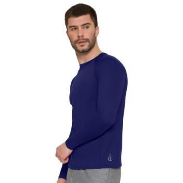 Imagem de Blusa Selene Masculina Academia Em Manga Longa Felpa Segunda Pele Lisa