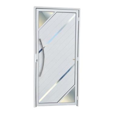 Imagem de Porta de Alumínio Lambri 210x90cm com Puxador Oasis Brimak