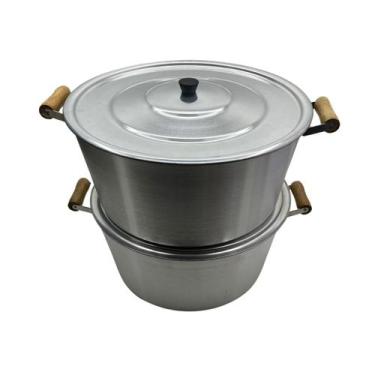 Imagem de Jogo Panelas Grandes Conjunto Caçarolas 40cm - 2 UN - Alumínio Forte d