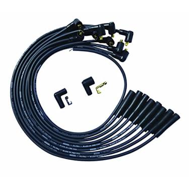 Imagem de Moroso Fios de vela de ignição pretos série Ultra 51041, chevy de bloco grande, roteamento de tampa de válvula, extremidades de plugue reto, distribuidor sem HEI