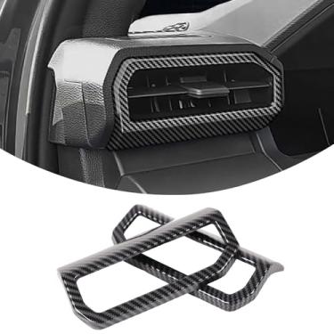 Imagem de Console central interno ABS para carro acessórios de acabamento de ar condicionado compatíveis com Toyota Tacoma 2024+ painel de ambos os lados moldura de acabamento de ventilação de ar condicionado