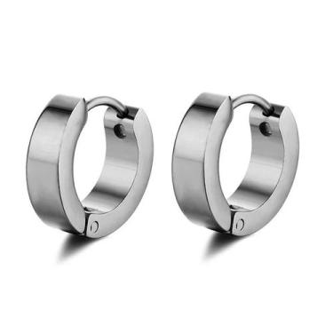 Imagem de Par De Brinco Argola Furo Orelha Aço Inox Masculino Feminino - ALRA SE