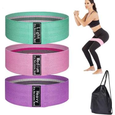 Imagem de Conjunto de faixas de resistência para pernas e bumbum, esportes, quad